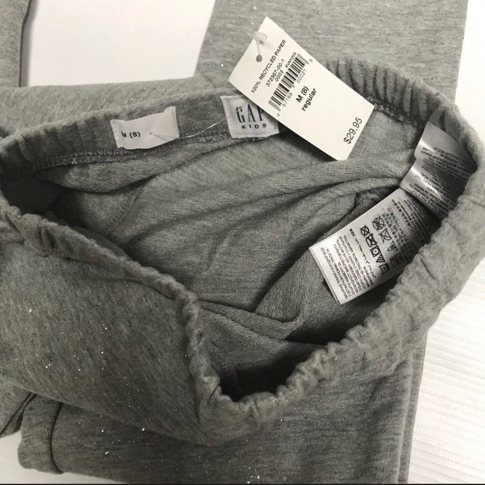 Gap Kids Girls Leggings Sz 8 Heathered Gray NEW - Picture 9 of 11